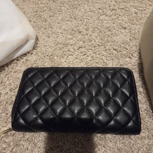 Black Quilted Women's Wallet